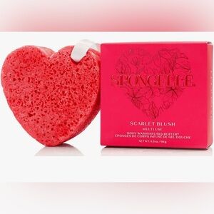 Scarlet Blush Heart Body Wash Infused Buffer, New in Box